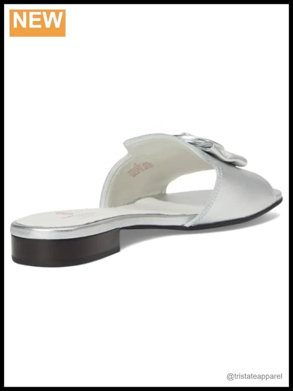 Leather Slingback Slide Sandals Flat Comfort Casual